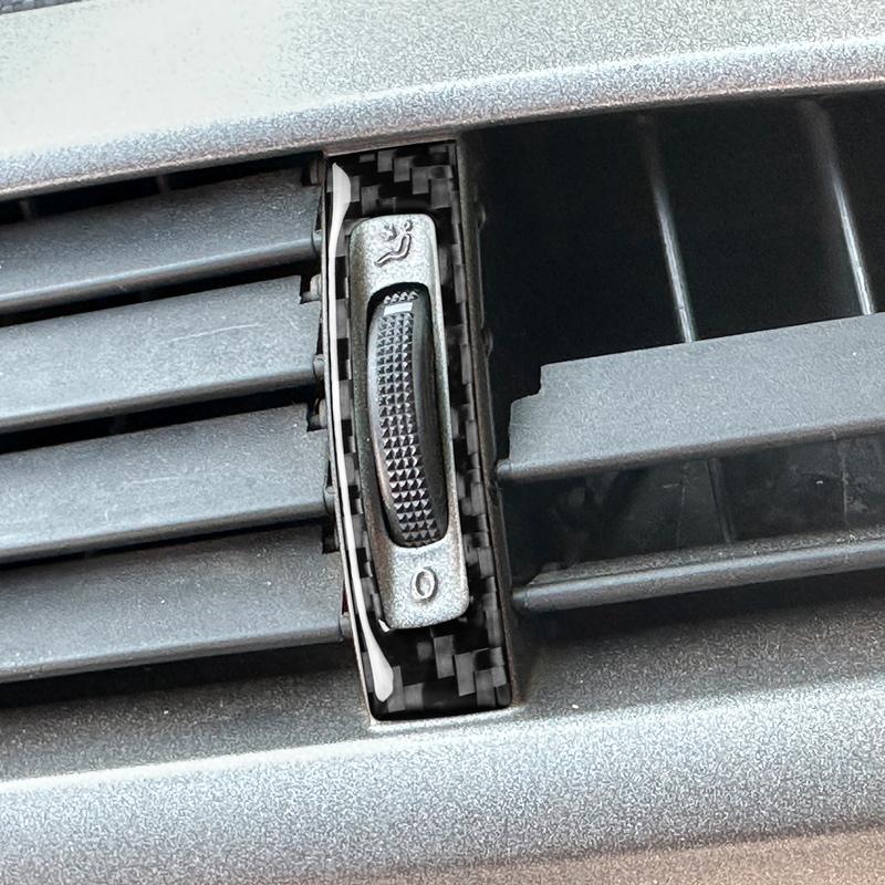 For SEAT Leon MK2 1P Cupra FR 2005—2012 Central Console Air Outlet Vent Panel / 3K Carbon Fiber+ Resin / 3mm Anti-Scratch