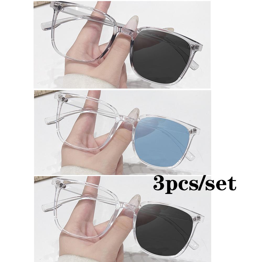 Photochromic Square Sunglasses Rectangle Fashion Women Men Shades Sun Glasses for Female Male Traveling Oculos Plain Glasses