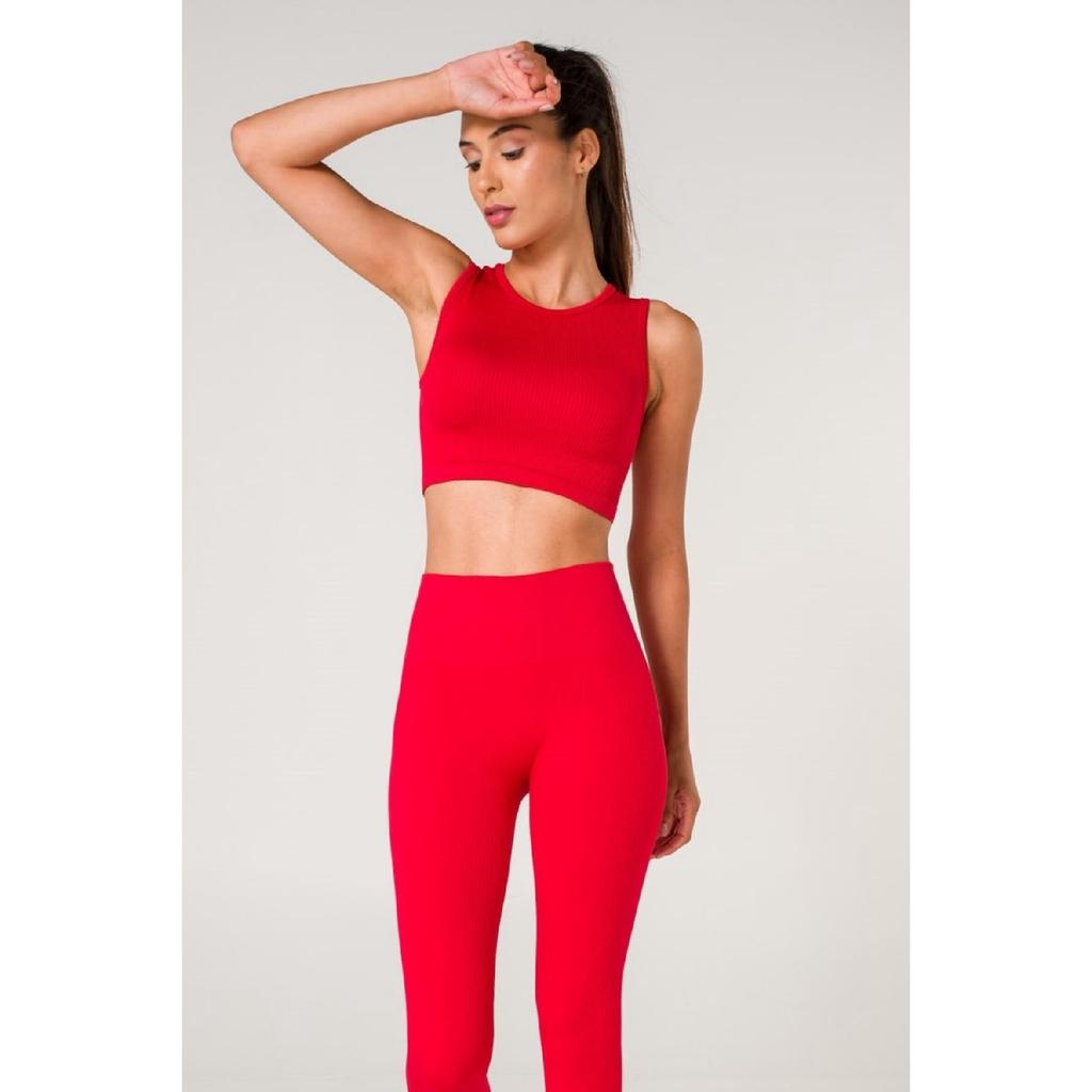 Nahtloser, gerippter Sport-BH