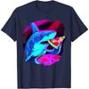 Shark Eating Pizza Funny Cool Pizza Sharks T-Shirt