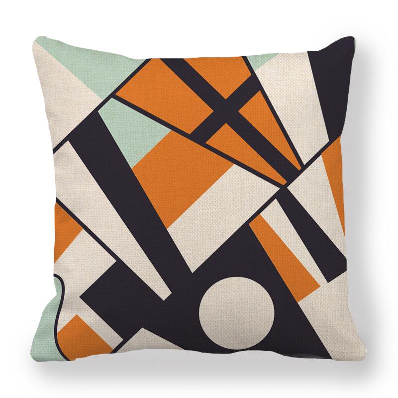 Custom Geometric Abstract Symmetrical Linen Pillowcase
