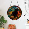Halloween Decorations Outdoor, Vintage Halloween Black Cat Decor Scary Hanging Decorations for Front Door Wall