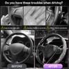 2PCS Universal Ultra-thin Non-slip Crystal Car Steering Wheel Cover Booster Diamond Rhinestone Sparkling Interior Decoration