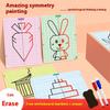 20 Page Children'S Grid Symmetrical Drawing Toy Focuses On Fine Motor Skills Writing And 2-Color Brush Control Training Drawing