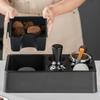 Espresso Knock Box Tamp Station Non-Slip Base Coffee Tool Organizer 51/53/58MM Coffeeware Tamp Station 32x14.8x7.5cm Storage Box