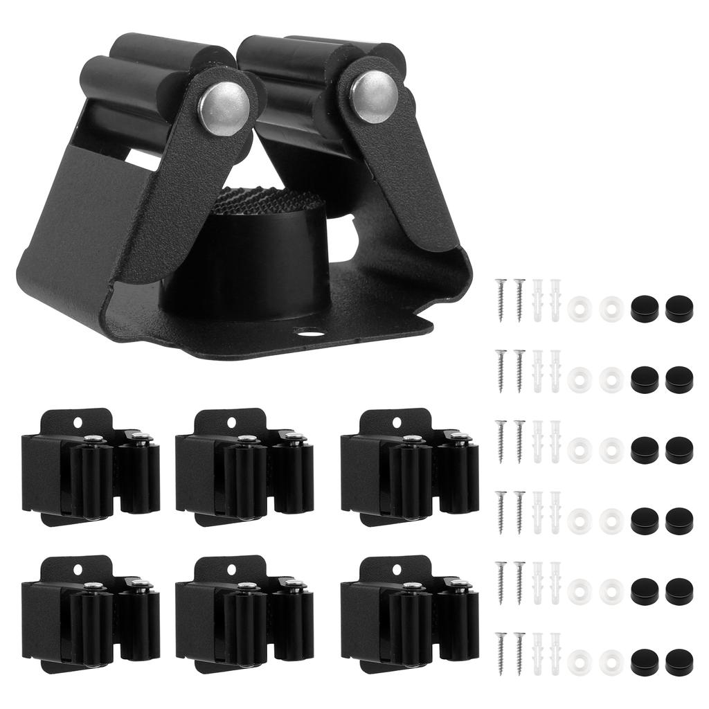 Wall Mount Stainless Steel Mop Hanger with Installation Screws Space Saving Broom and Mop Holder Reusable Garden Broom Holder