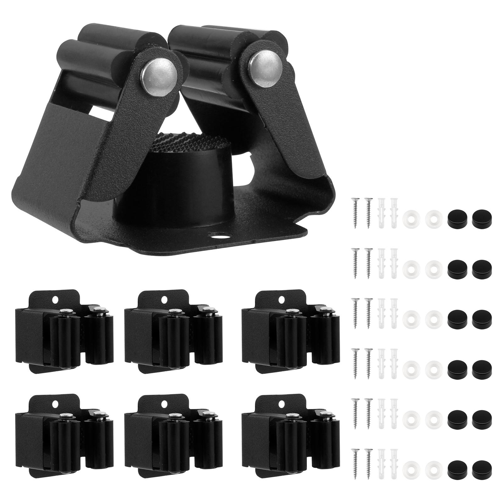 

Wall Mount Stainless Steel Mop Hanger with Installation Screws Space Saving Broom and Mop Holder Reusable Garden Broom Holder