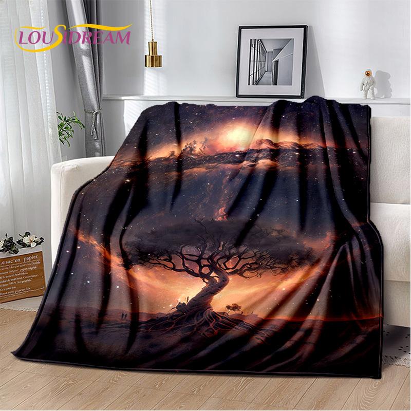 Nature Tree of Life Nordic Mythology Yggdrasil Soft Throw Blanket for Home Bedroom Bed Sofa Picnic Travel Office Gift Cover Kids