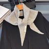 Britisk Koreansk Trekantskjerf Nisje 100% Ull Trekantskjerf Dame Hodeskjerf Strikket Sjal Vinter Varm Poncho Echarpe