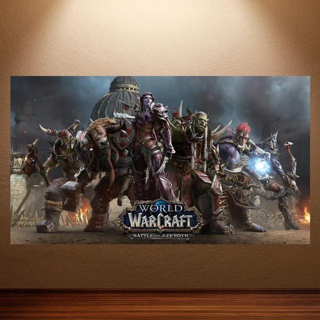 World of Warcraft Retro Canvas Poster Classic Game Wall Art for Game Room Decor Wall Sticker Painting