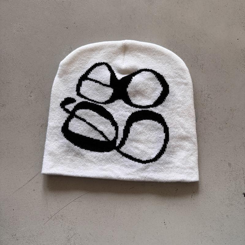 Protection Ear Knit Hat With Embroidered Design For Autumn Winter Casual