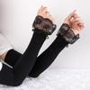 Women's Summer Sun Protection Lace-Edged Arm Sleeves for Cycling