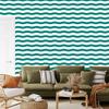 Wallpaper Stripes turquoise, white, celadon and sea green 50x1000