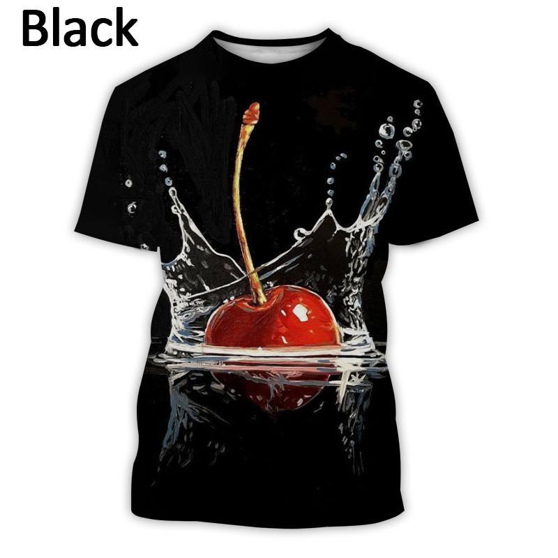 Fruit Cherry 3d Printed T-shirt Men Women Summer Short Sleeve T-Shirt Fashionable Comfortable Casual Breathable O-Neck T-Shirts