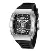 Megir Luxury Men's Automatic Mechanical Watch Waterproof Hollow Out Silicone Strap Sports Wristwatch Clock Reloj Hombre 8604
