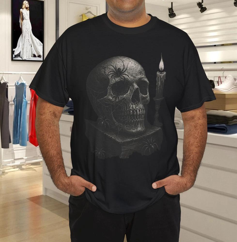 Gothic Spider Skull Horror Emo Goth Alt Deathcore Dark Art TShirt S