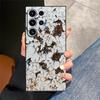 Funda Phone Cover Case for Samsung Galaxy S25 S23 S24 Plus S21 FE S26 Note 20 8 9 10 S10 S9 S20 Ultra Fashion Rust