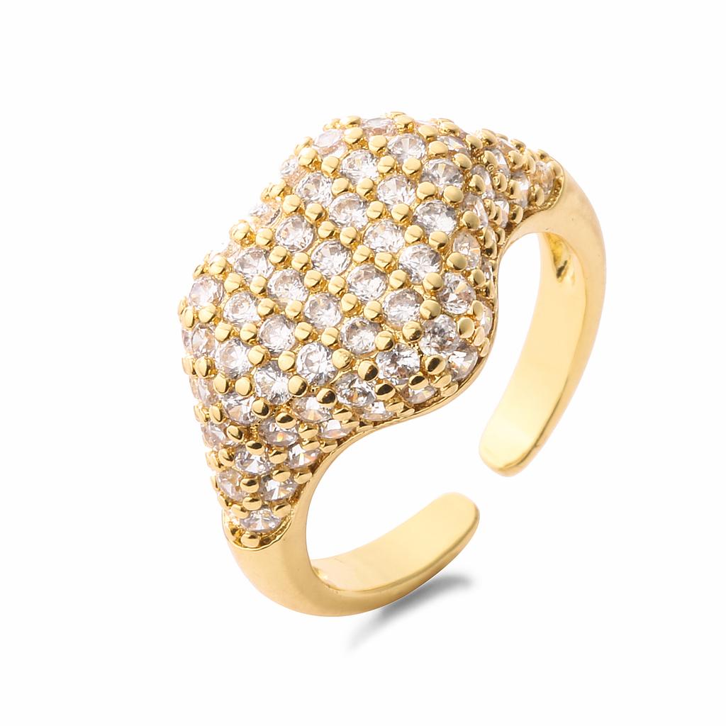 HECHENG,Ring For Women Zircon Star Love Heart Geometric Finger Fashion Zircon Gifts Charm Sweet Zircon