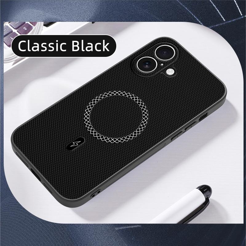 

Anti-Fingerprint Matte Magnetic Fitted Case for Iphone 17 Pro Max 16 Plus Ip17 Iphone17 Anti-Slip Thin Phone Cover Coque Funda iPhone17 чёрный