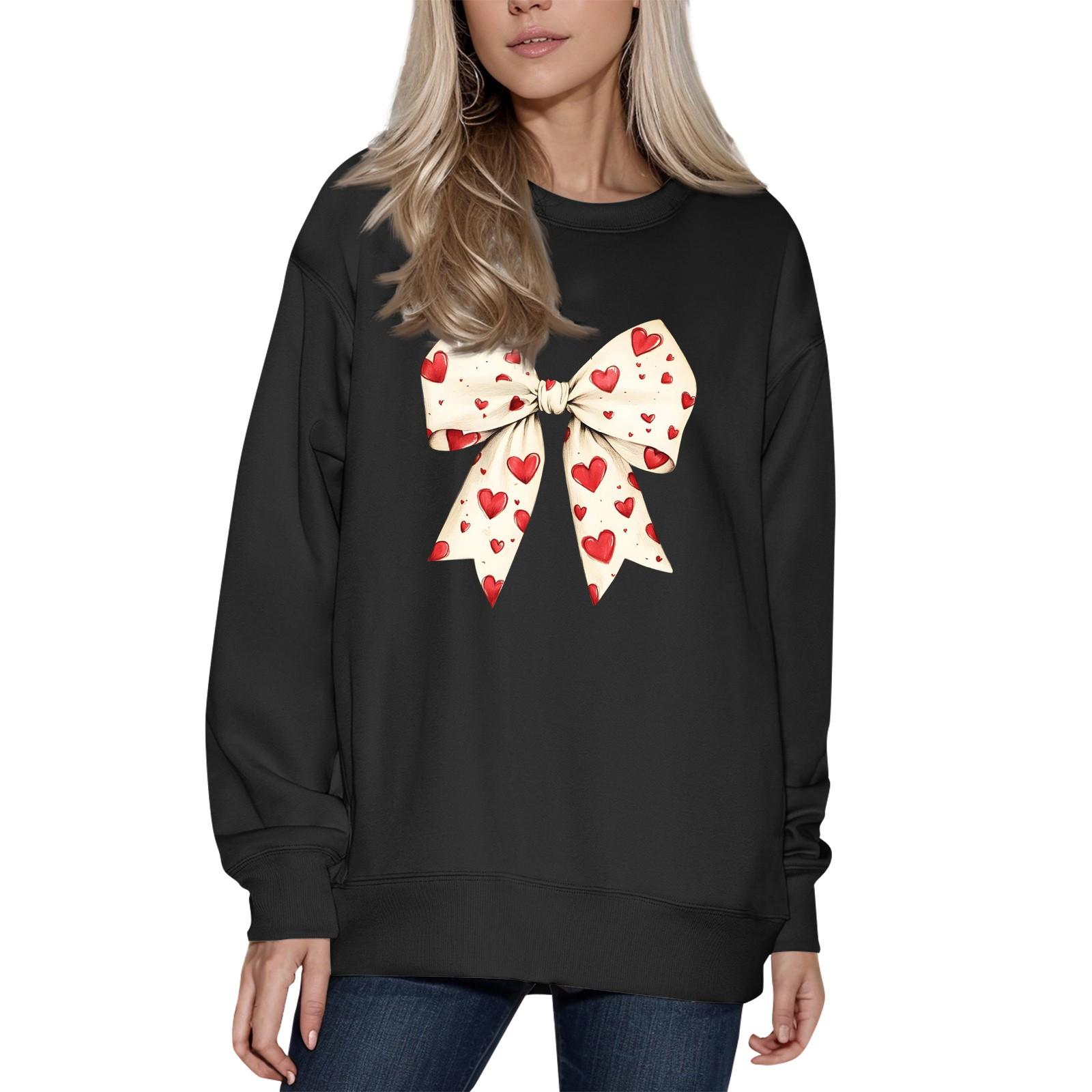 

Жіночий модний светр з принтом, з довгим рукавом та круглим вирізом XXXL чорний