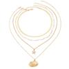 European Shell Layered Necklace Set: Fashionable Beach-Inspired Jewelry for Women