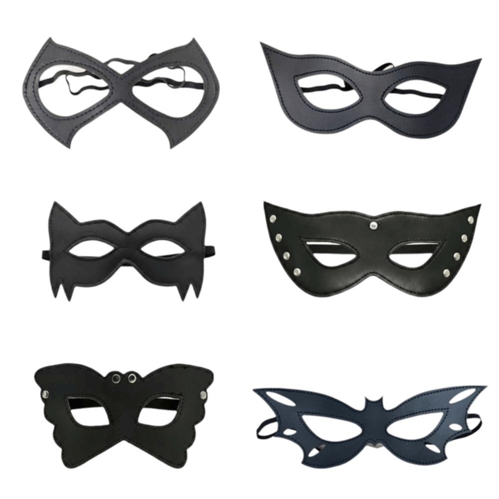 Masquerade PU Leather Mask Gothic Style Cosplay Mask Unisex Half Face Mask  Role Play