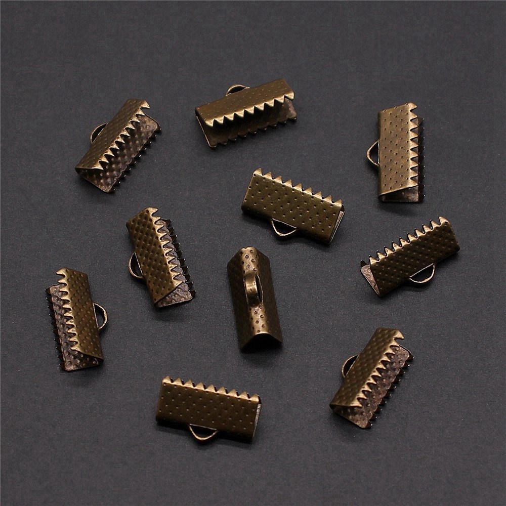 Bandenden Crimp-Clips Antikstil Zubehör für die Schmuckherstellung 8 Größen 4 Farben
