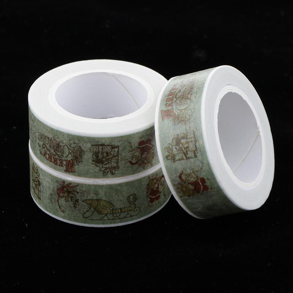 

3 Rolls Washi Tape, DIY Decorative Masking Planner Craft Gift Decoration Tape F