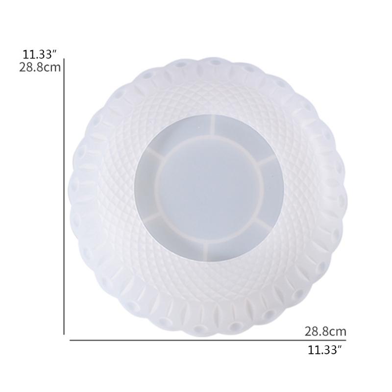 Tray Resin Mold Serving Board Plate Epoxy Resin Mould Fruit Tray DIY Mold Nut Snacks Tray Organizer Dish Silicone Mold