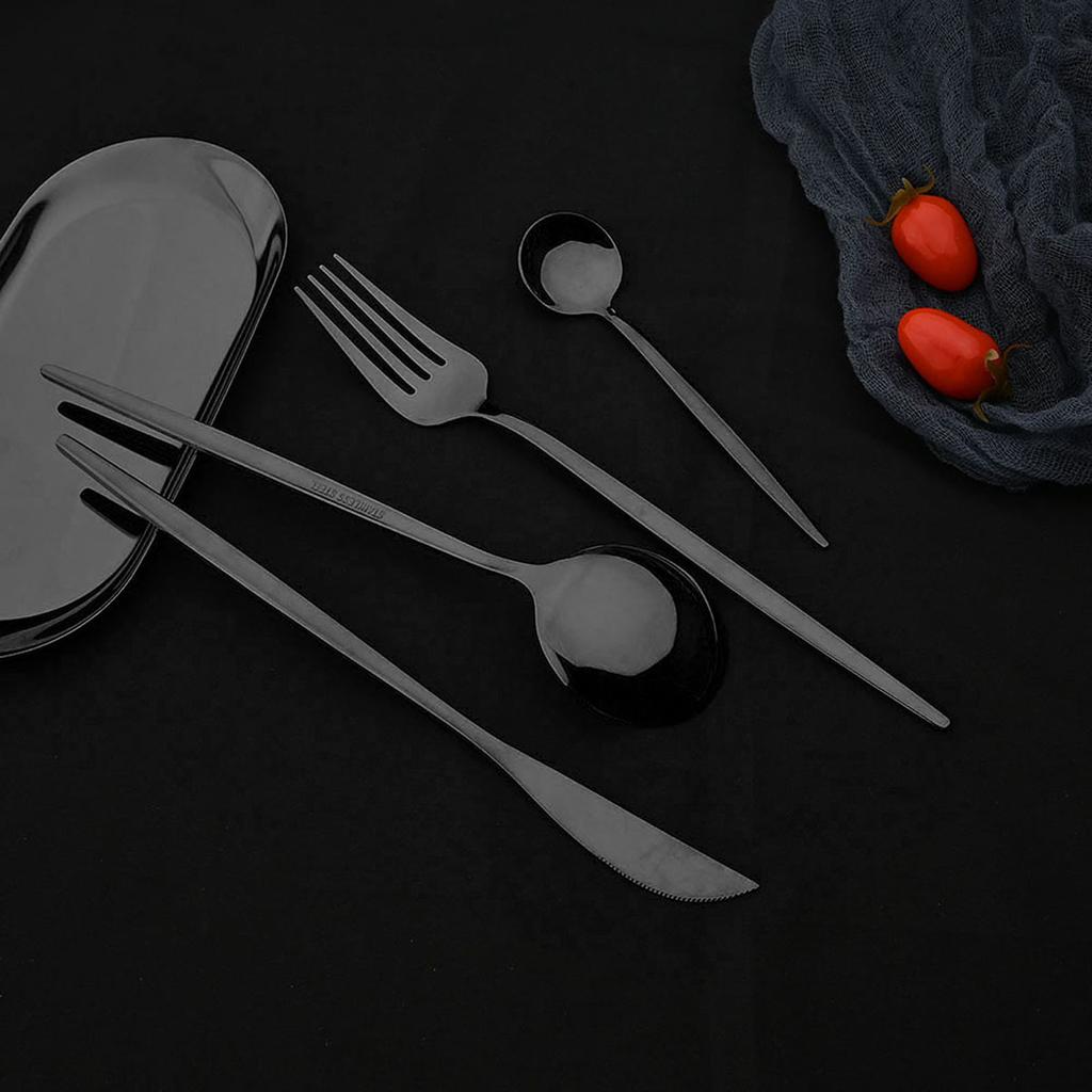 40-Piece Premium Flatware Set - Mirror Finish, - Service for 10, Ideal for Home Kitchen, Restaurant