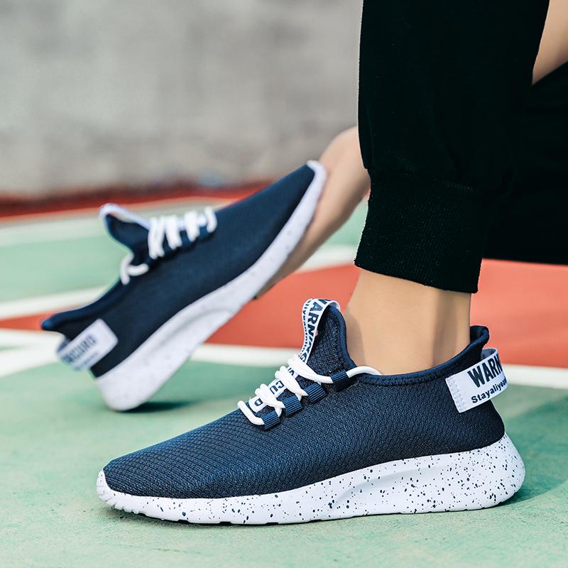 Мужские кроссовки легкие нескользящие кроссовки на шнуровке прогулочная обувь 47 — фото 14