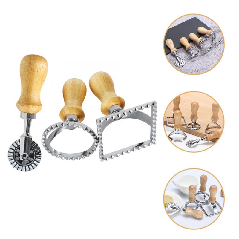 Silberne Zinklegierung Knödelformer Nudelwerkzeuge zum Backen 3 Stück
