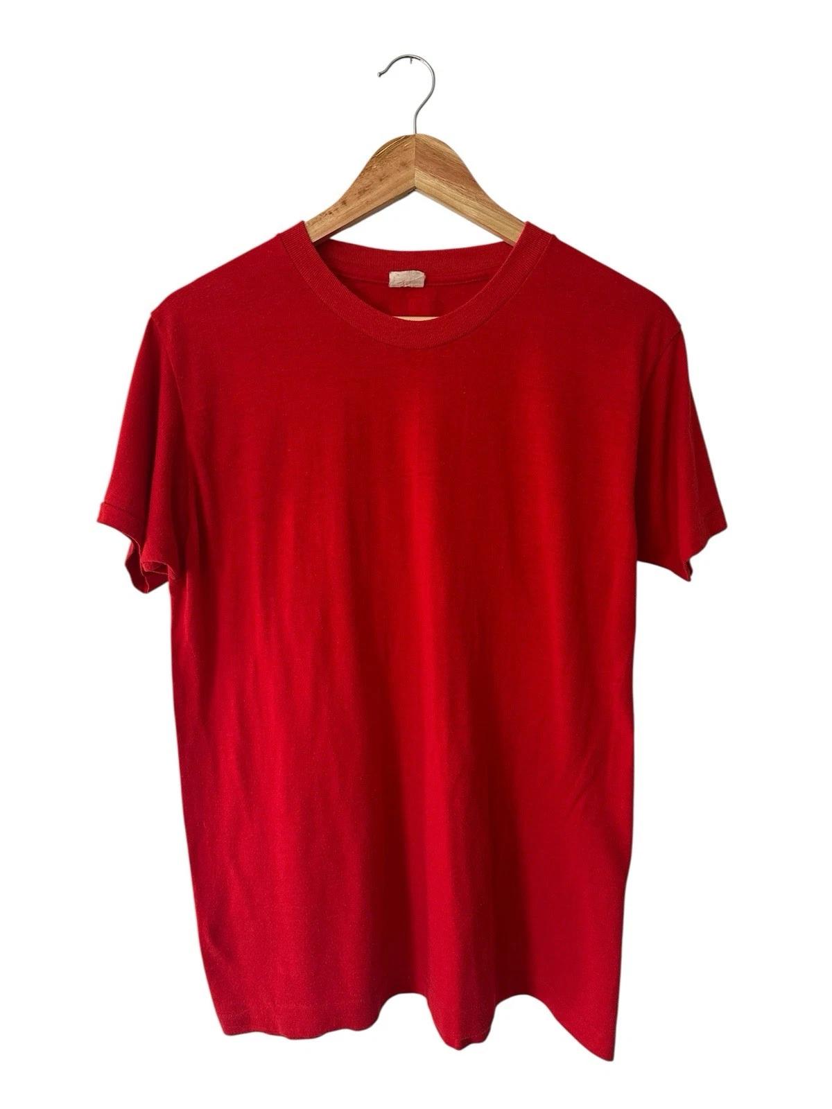 

Vintage Screen Stars Blank Red T Shirt Men’s Medium USA Single Stitched S