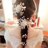 Fashion Bride Pearl Side Comb for Hair Women Girls Wedding Pageant Tiara Bridal Headdress Hair Pins Hair Accessories Jewelry