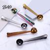 Dual-purpose Spoon And Bag Clip 2 in 1 Clip, Stainless Steel Measuring Seamless Scoop Clamp Scoop, Multifunctional Powder Sealer for Milk Coffee,