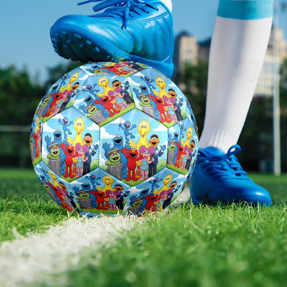 Sesame Street Theme Size 5 Soccer Ball, Suitable for Both Indoor and Outdoor Matches, a Gift Suitable for Everyone.