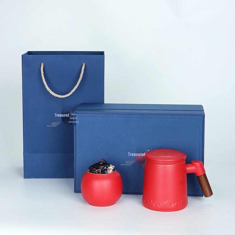 Custom Ceramic Tea and Water Mug with Filter - Office Souvenir Gift