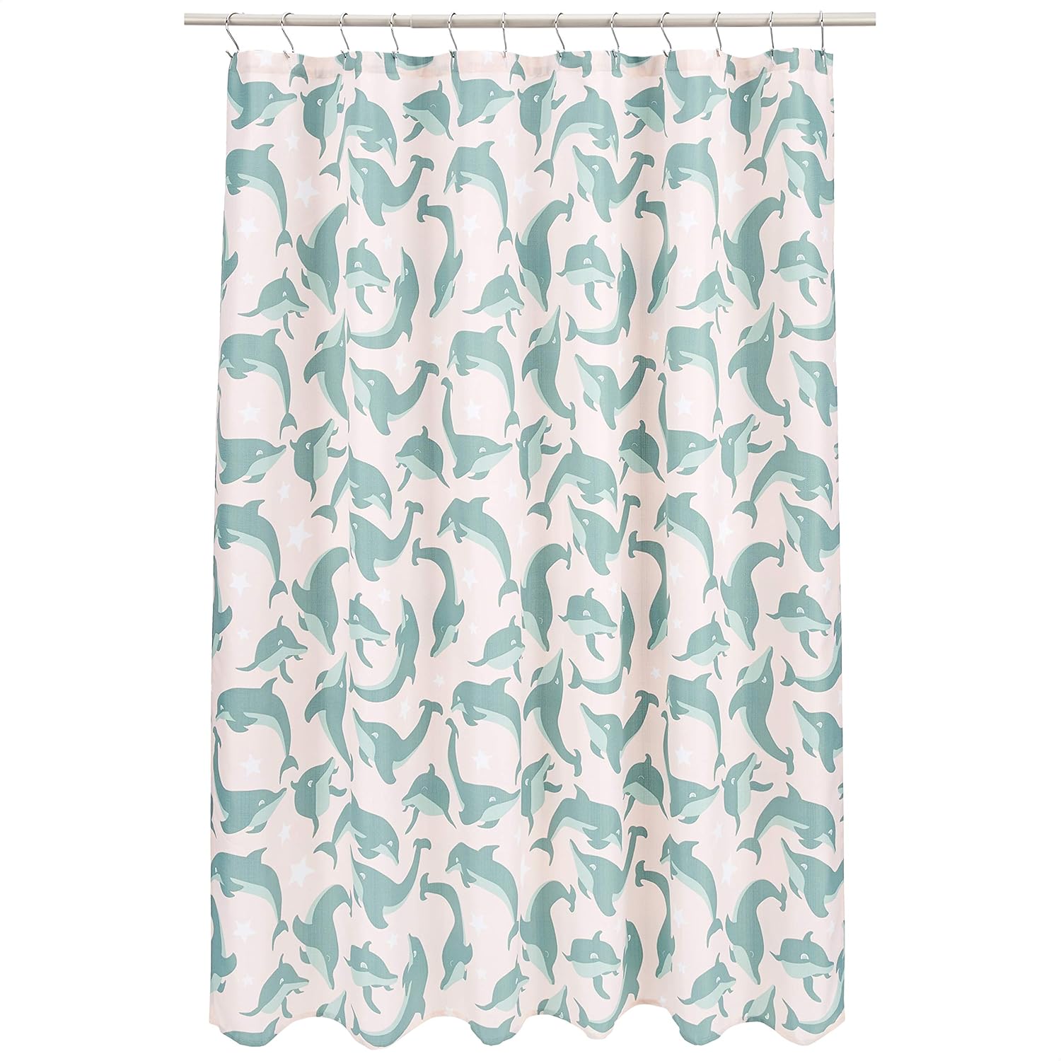 Fun and Playful Jumping Dolphins Microfiber Bathroom Shower Curtain, 72 x 72 inch 90x180CM