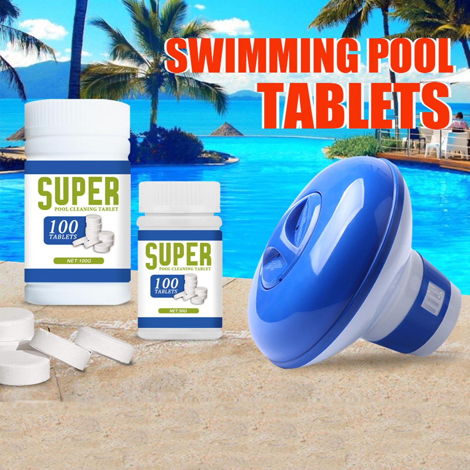

50 таблетки для чистки бассейна и дозирующее устройство ванна бассейн шипучие таблетки таблетки для чистки бассейна