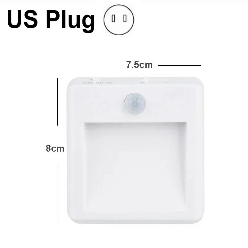 LED Night Light With Motion Sensor EU US UK AU Plug Lamps Children'S Night Lights For Bedside Table Bedroom Stair Kitchen