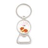Adorable Cartoon Cat Time Gem Bottle Opener Keychain Cute Creative Car Accessory