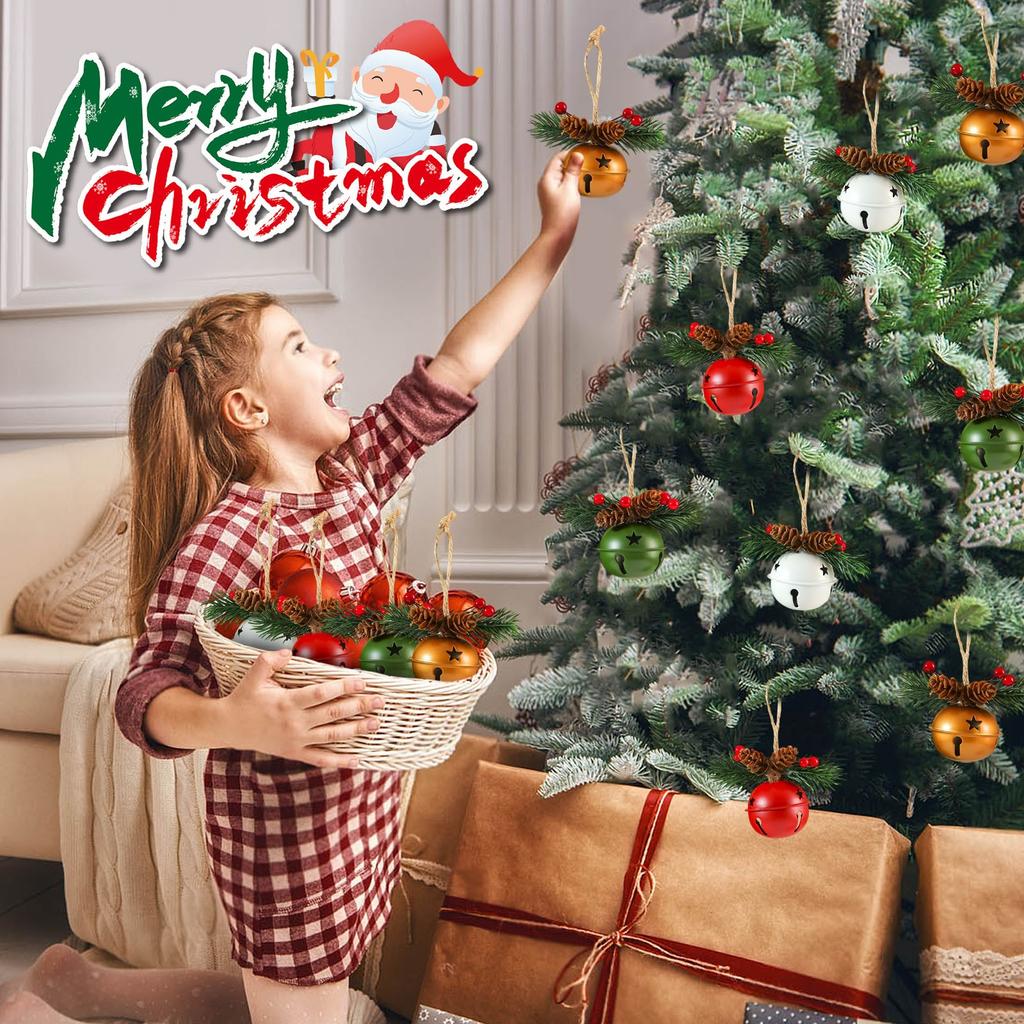Christmas Bells, Door Hanging Bells, Red Fruit Cones, Wind Chimes, Christmas Tree Ornaments, Christmas Decorations