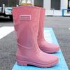 Trendy Unisex Pink Waterproof Fishing Rain Boots Pvc Boots Rain