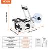 MT-50 Semi-automatic Round Bottle Labeling Machine, Adjustable Bottle Labeler 50pcs/min Label Applicator for Bottles 12-90mm