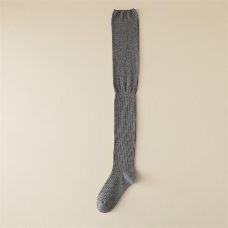 Chaussettes hautes pour femmes en automne et en hiver, chaussettes longues de protection du genou jusqu'aux cuisses, amincissantes et anti-chute, chaussettes hautes en coton