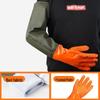 Tingbai Orange Rubber Long Arm Work Gloves