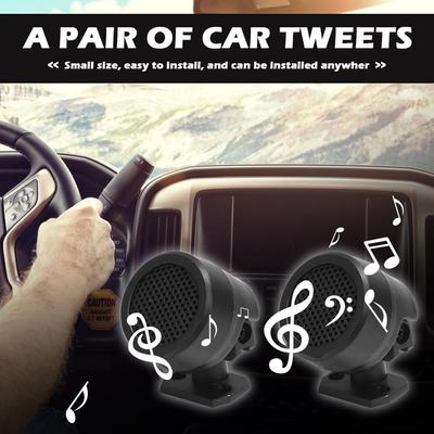 2pcs 500W Universal Car Tweeters Speakers Mini Treble Loudspeaker Car Audio Speakers 12V DC Auto Horn for Car Audio System