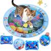 Water Play Mat For Cat Pvc Ocean Fish Crawling Induction Cat Playing Water Mat Interactive Cat Toy Cat Playing Water Mat Sensory