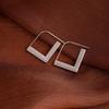 Geometric Square Drop Earrings for Women Vintage Simple Line Hoop Earrings Punk Fashion Casual Versatile Ear Jewelry Wholesale