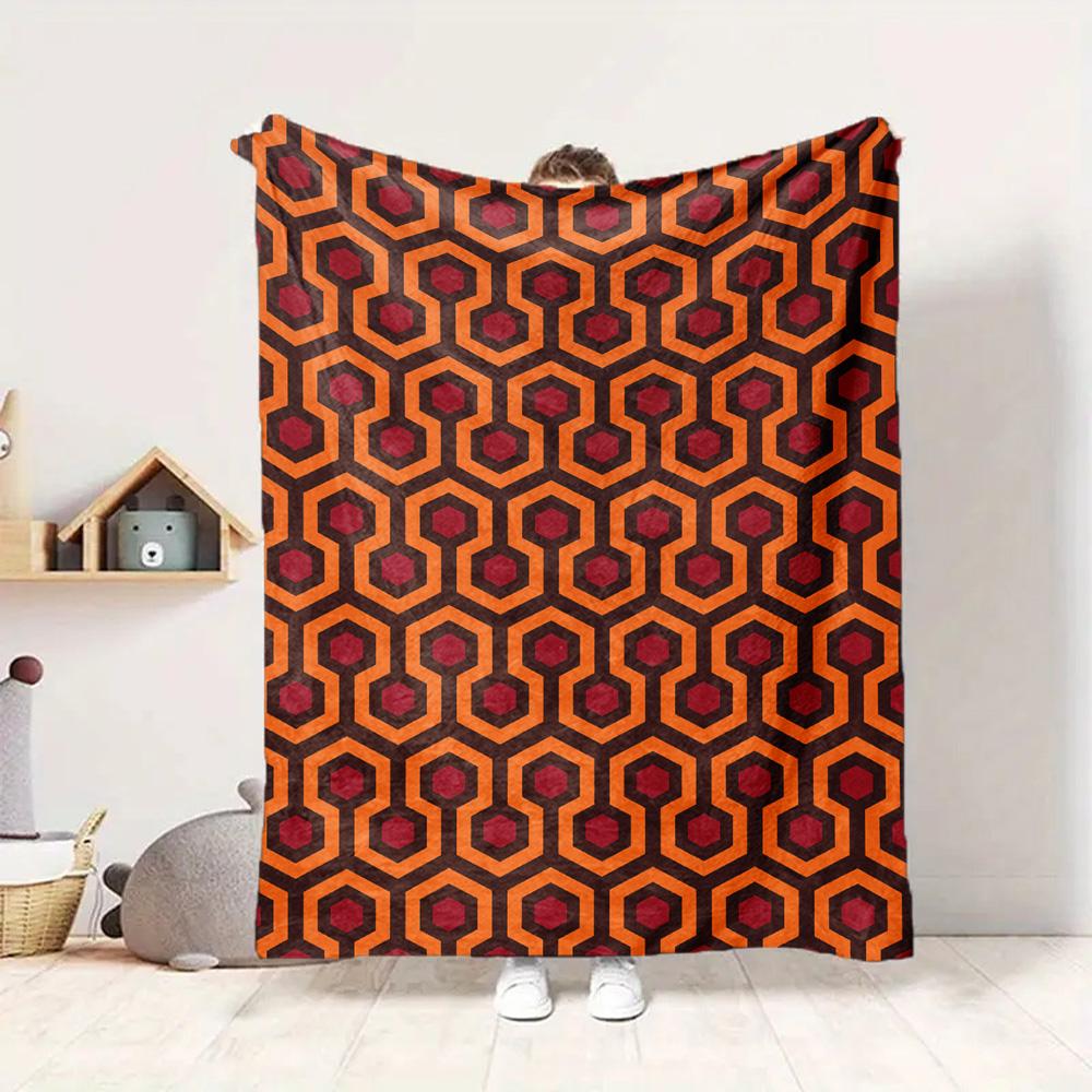 Hexagon Flannel Blanket Throw Blanket Soft Warm Sofa Bed Camping Car home Decor Unique Christmas Gift C93095